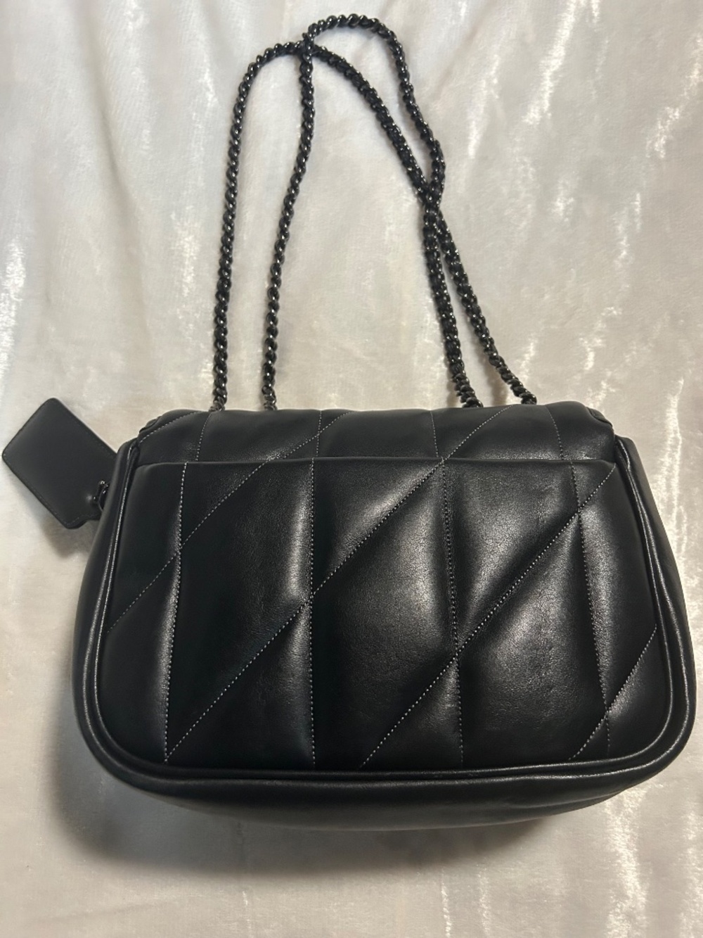 Coach Madison Quilted Pillow larger size in black - Picture 5 of 11